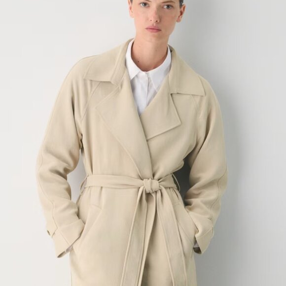 NWT Aritzia The Splendor Trench Coat - Crepette Marcona Beige M - Picture 2 of 12